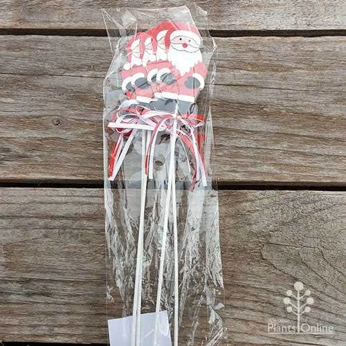 Wooden Santa Picks - Pack Of 4 2 Wooden Santa Picks - Pack Of 4 - Image 2